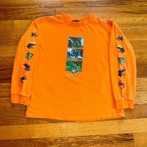 Vintage 90s Who Let the Frogs Out T-shirt, Long Sleeve Orange Dogs Baha Men Kids